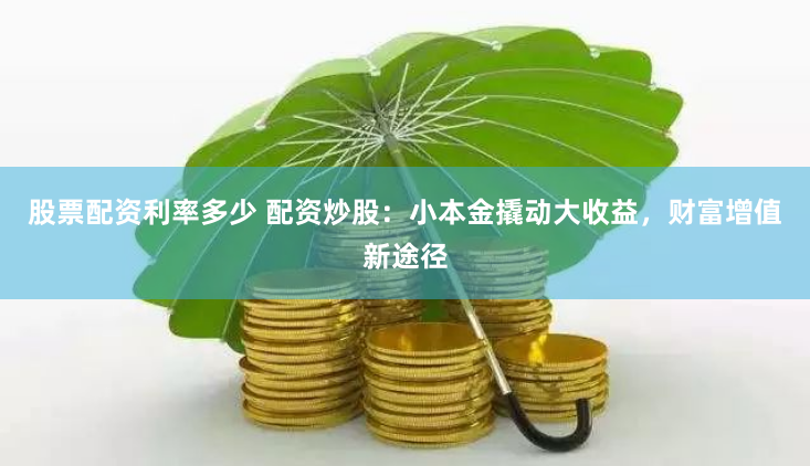 股票配资利率多少 配资炒股：小本金撬动大收益，财富增值新途径
