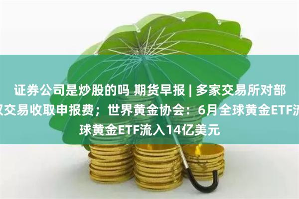 证券公司是炒股的吗 期货早报 | 多家交易所对部分期货和期权交易收取申报费；世界黄金协会：6月全球黄金ETF流入14亿美元